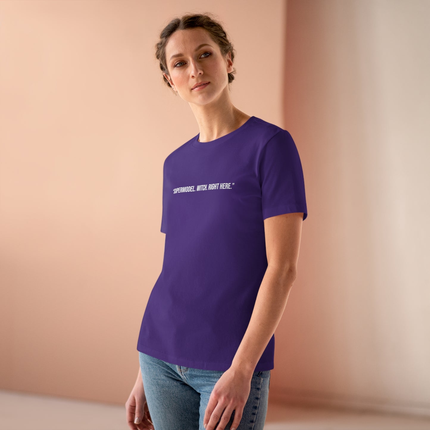 The Witch's Movie Coven "Supermodel. Witch. Right Here." Women's Premium Tee