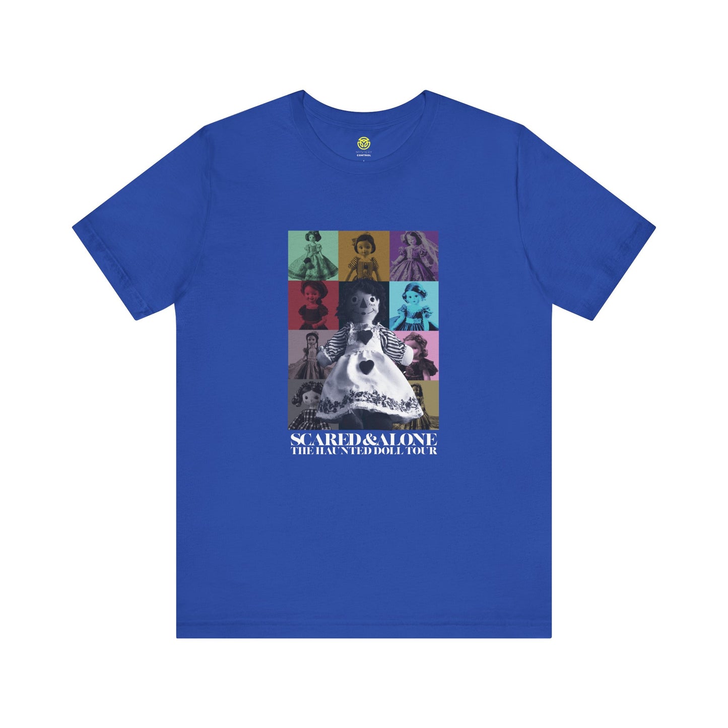 Scared & Alone Season 2 "Haunted Doll Tour" Unisex Jersey Short Sleeve Tee