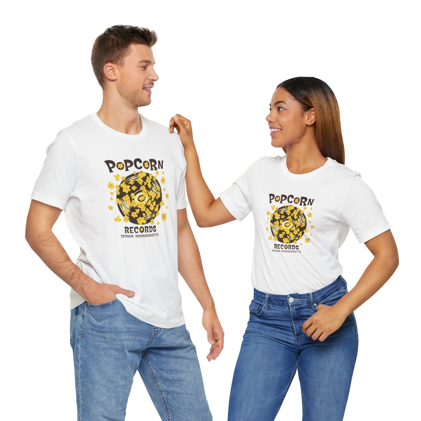 Popcorn Records Unisex Jersey Short Sleeve Tee