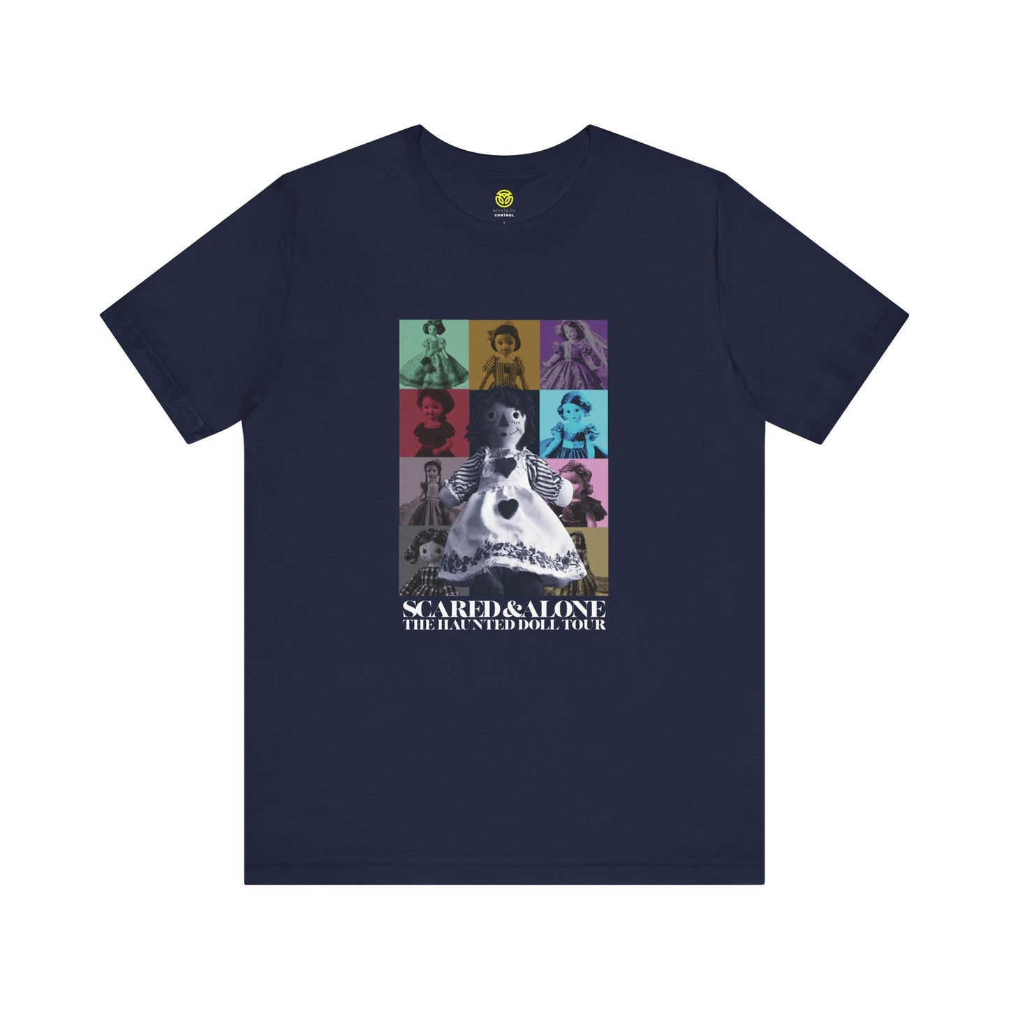 Scared & Alone Season 2 "Haunted Doll Tour" Unisex Jersey Short Sleeve Tee