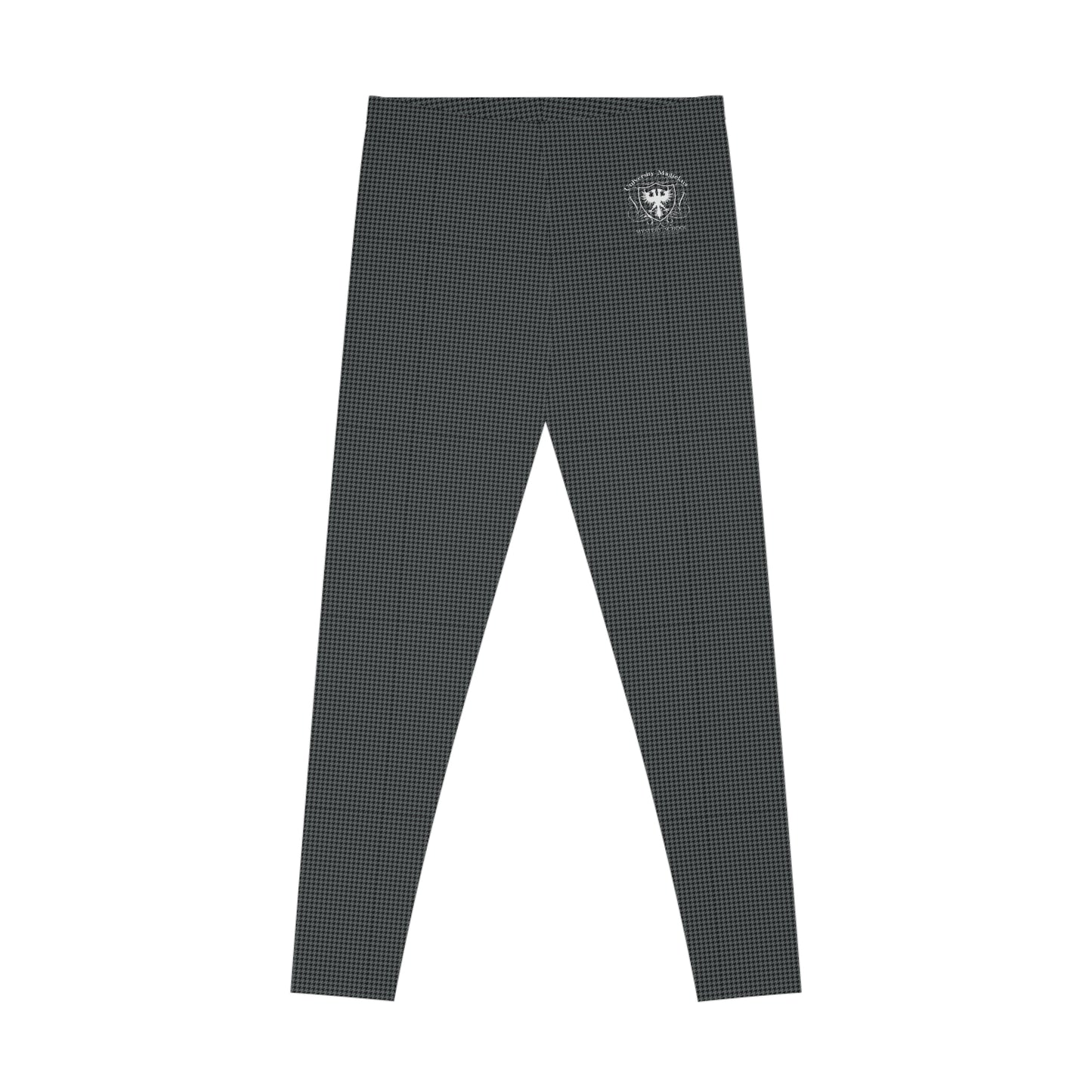 University Magickus Mid-rise Stretch Leggings in Carbon/Black