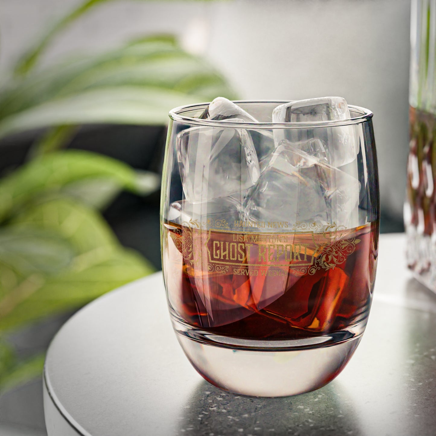 Ghost Report with Lisa Morton Whiskey Glass