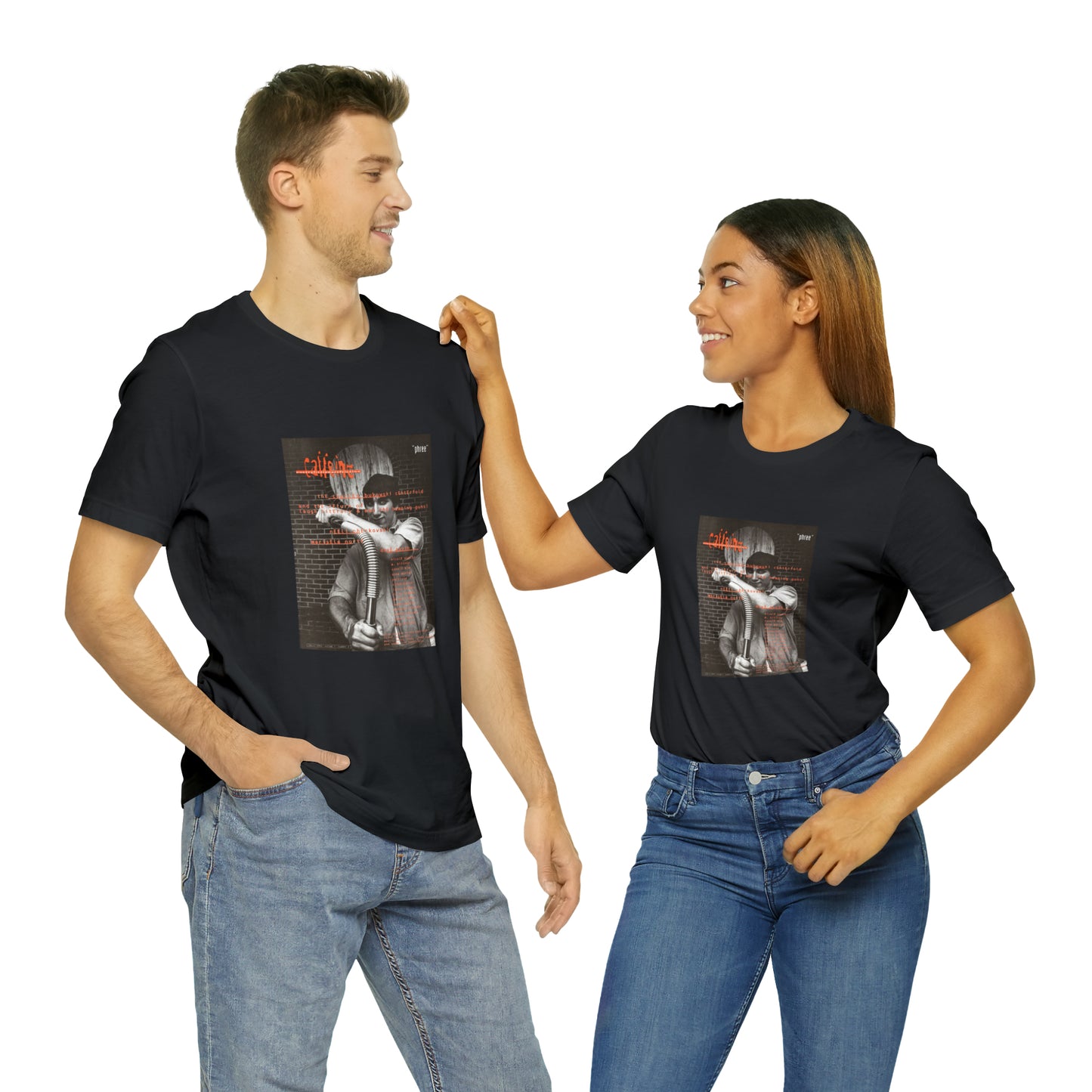 Caffeine Magazine: Poetry, Fiction, Art, Friction. Issue #2 Cover Art Unisex Jersey Short Sleeve Tee