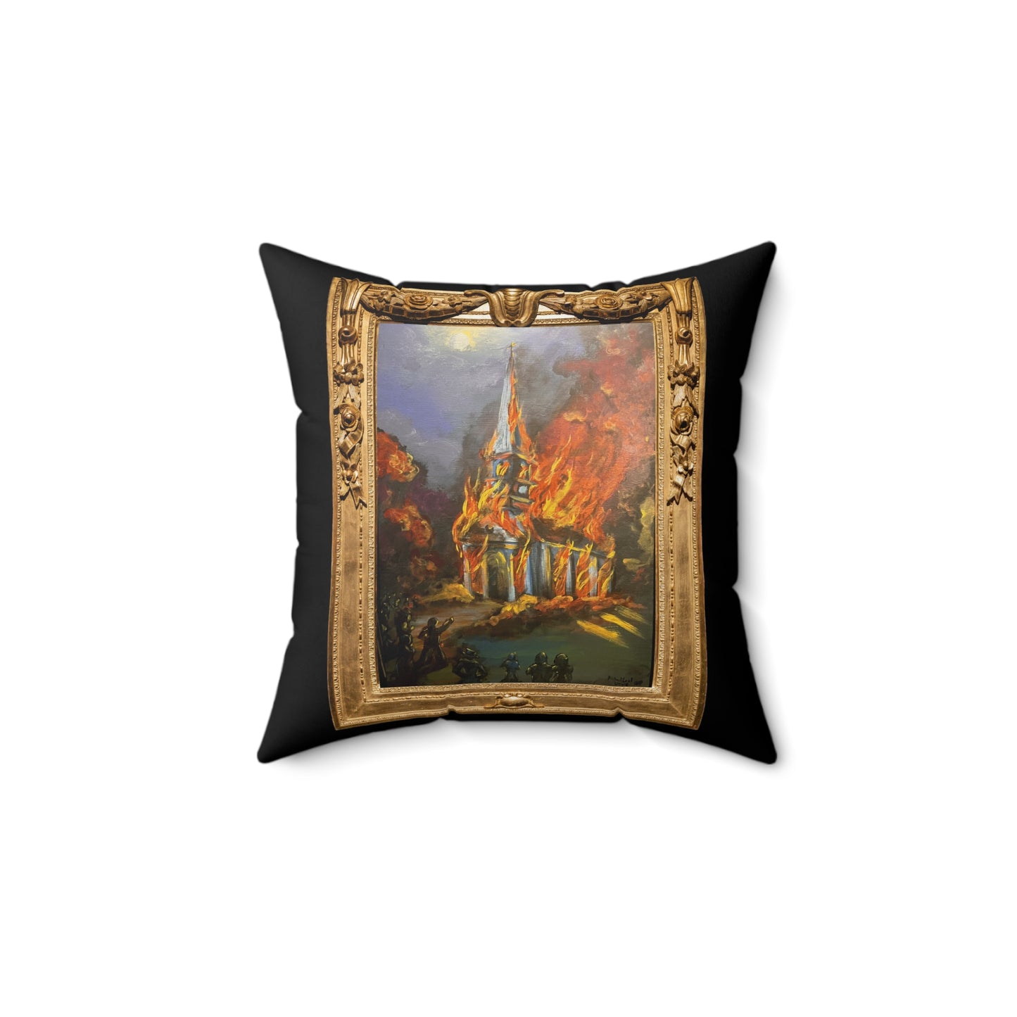 The Richard-Lael Gallery "The White Church, Weymouth" Square Pillow