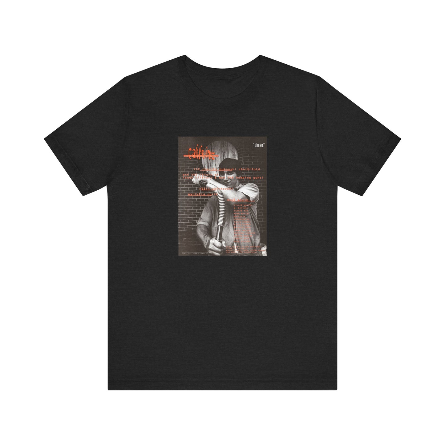 Caffeine Magazine: Poetry, Fiction, Art, Friction. Issue #2 Cover Art Unisex Jersey Short Sleeve Tee