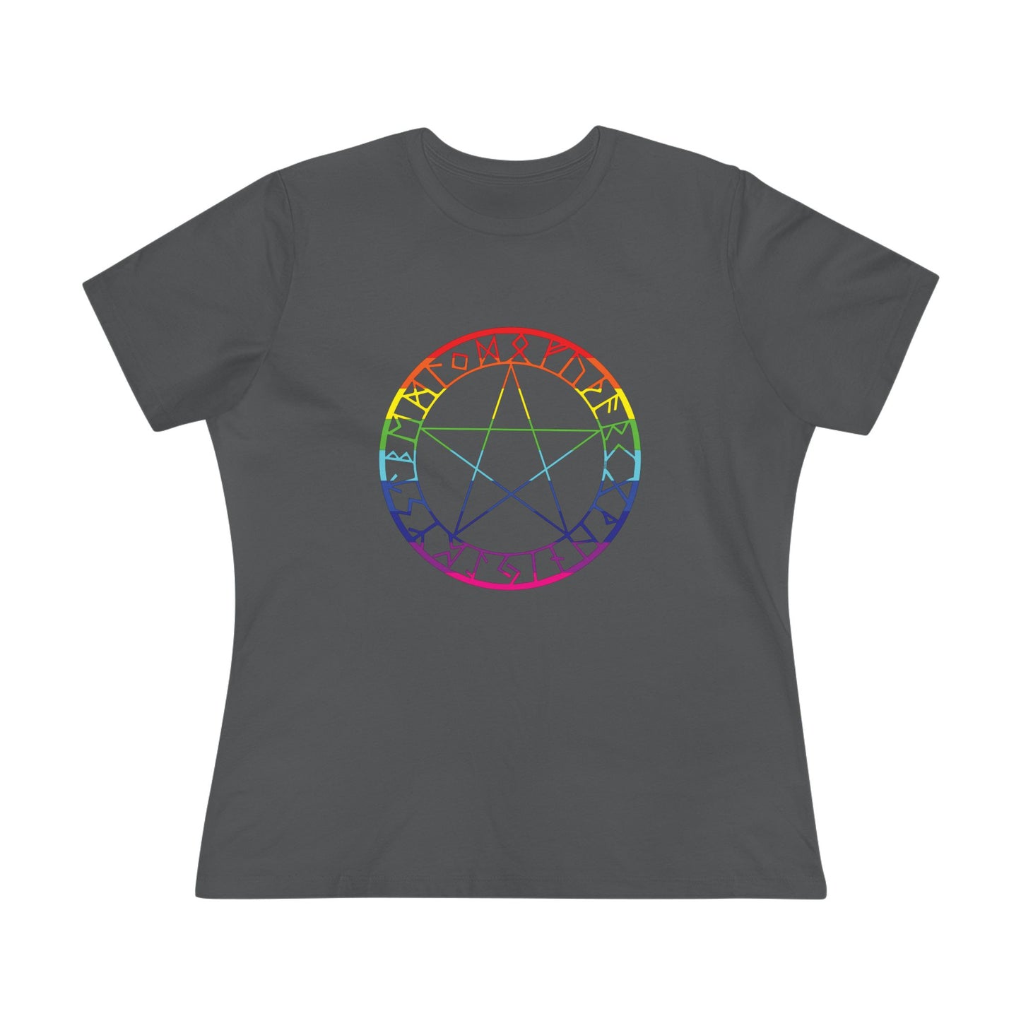 Spellcaster Casual Fit Women's Tee - Rainbow Witch