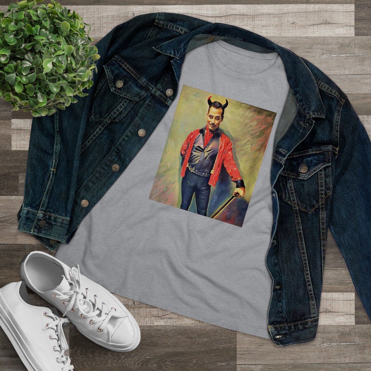 Scared & Alone "You Little Devil" by Richard-Lael Lillard Women's Premium Gallery Tee