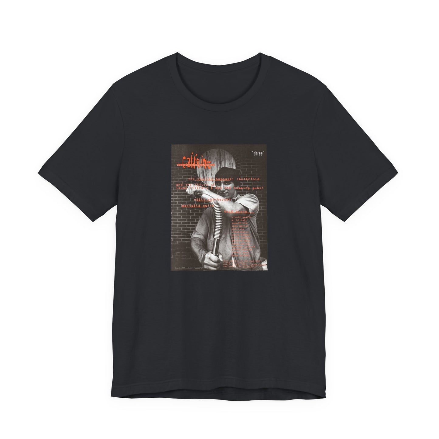 Caffeine Magazine: Poetry, Fiction, Art, Friction. Issue #2 Cover Art Unisex Jersey Short Sleeve Tee