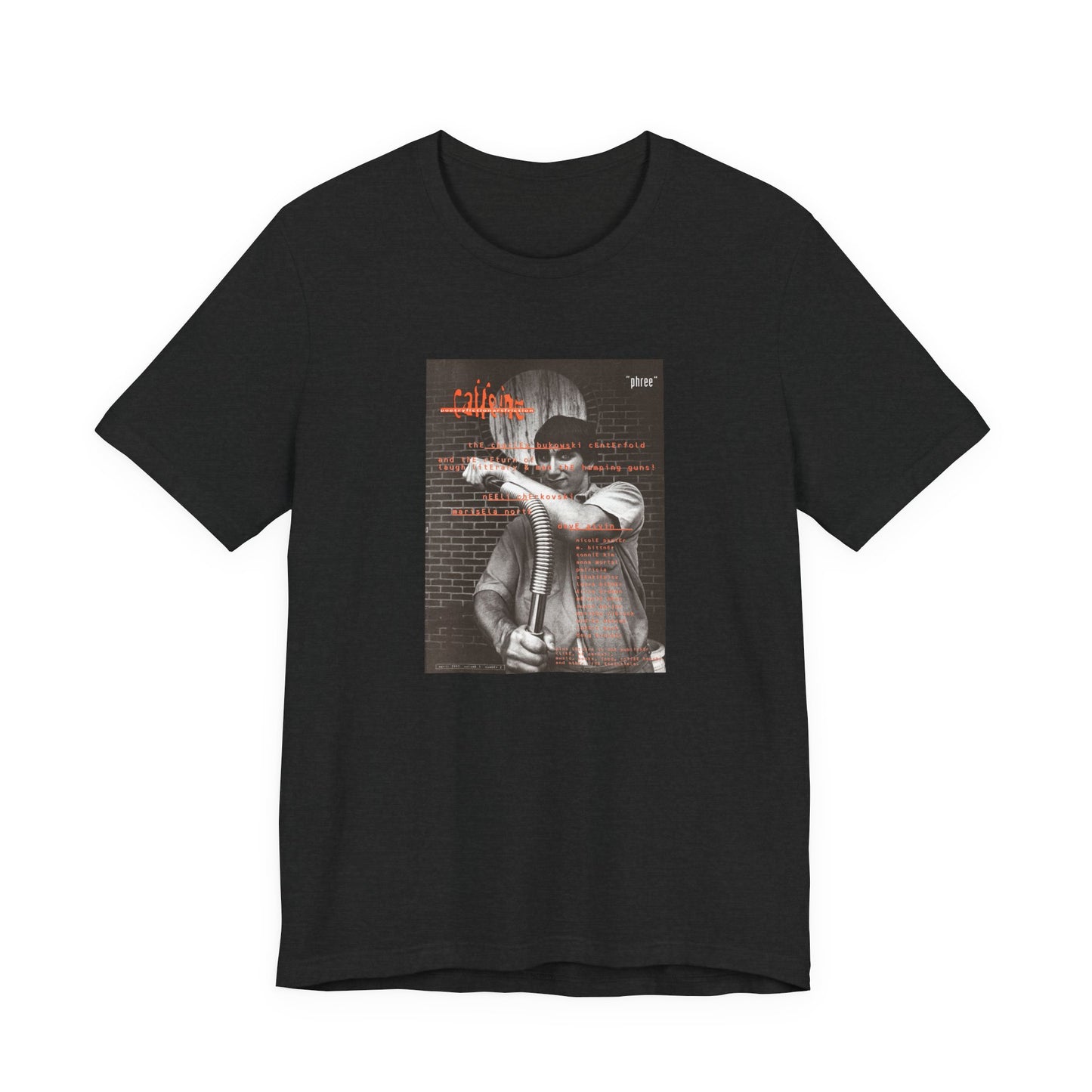 Caffeine Magazine: Poetry, Fiction, Art, Friction. Issue #2 Cover Art Unisex Jersey Short Sleeve Tee