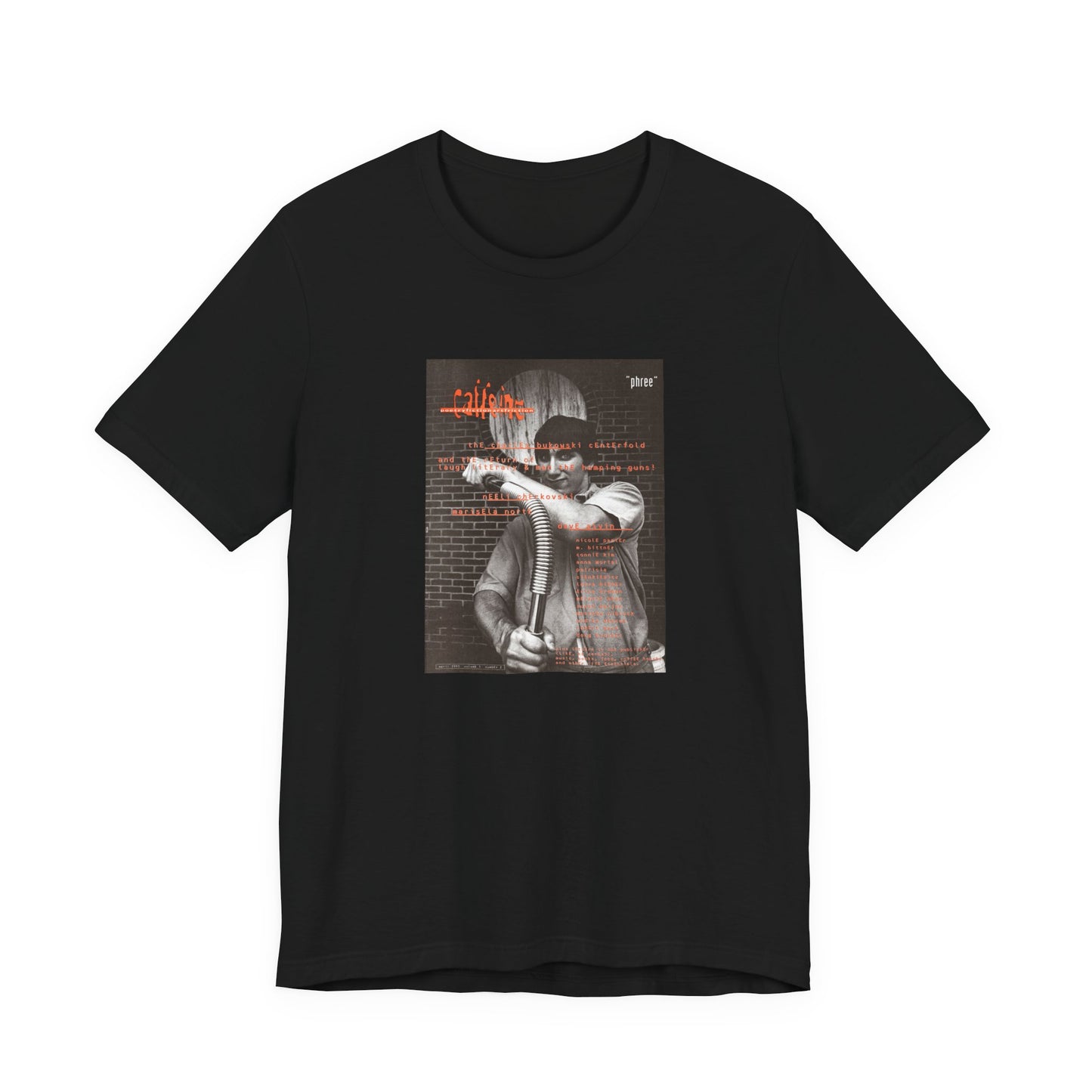 Caffeine Magazine: Poetry, Fiction, Art, Friction. Issue #2 Cover Art Unisex Jersey Short Sleeve Tee