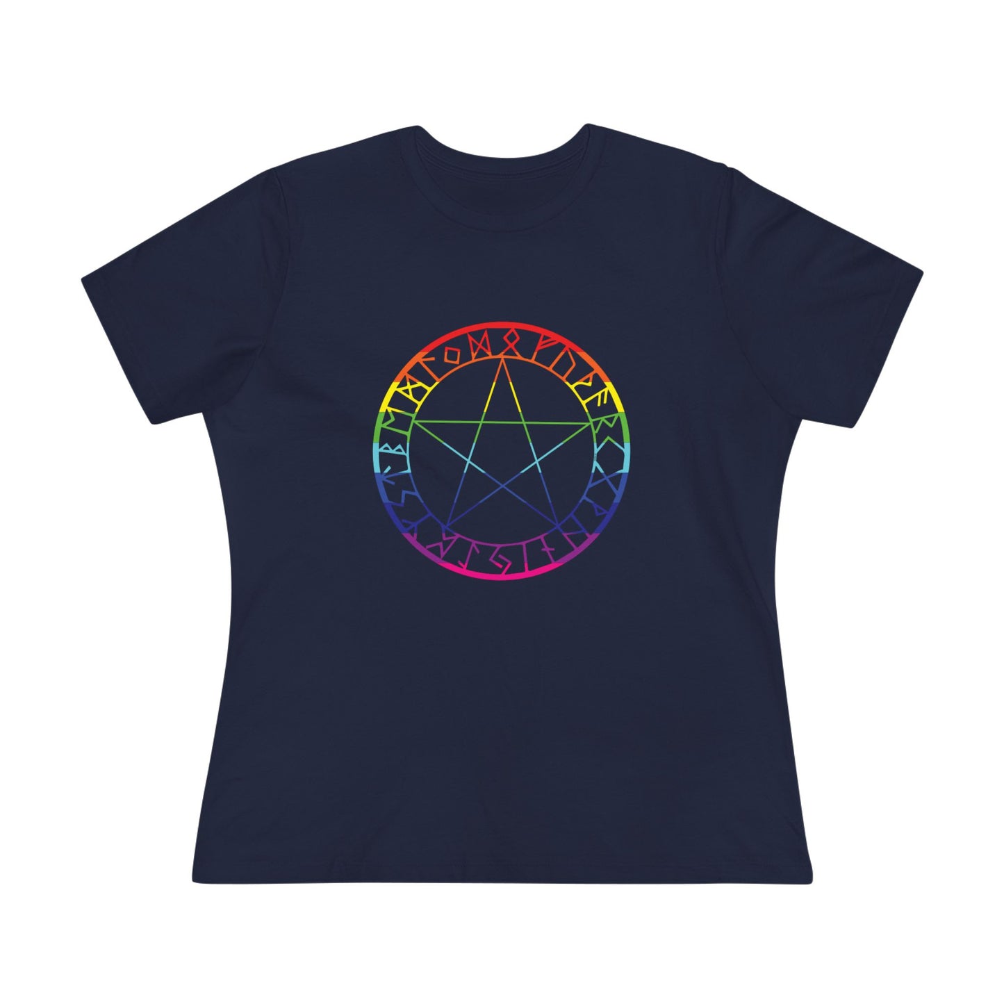 Spellcaster Casual Fit Women's Tee - Rainbow Witch