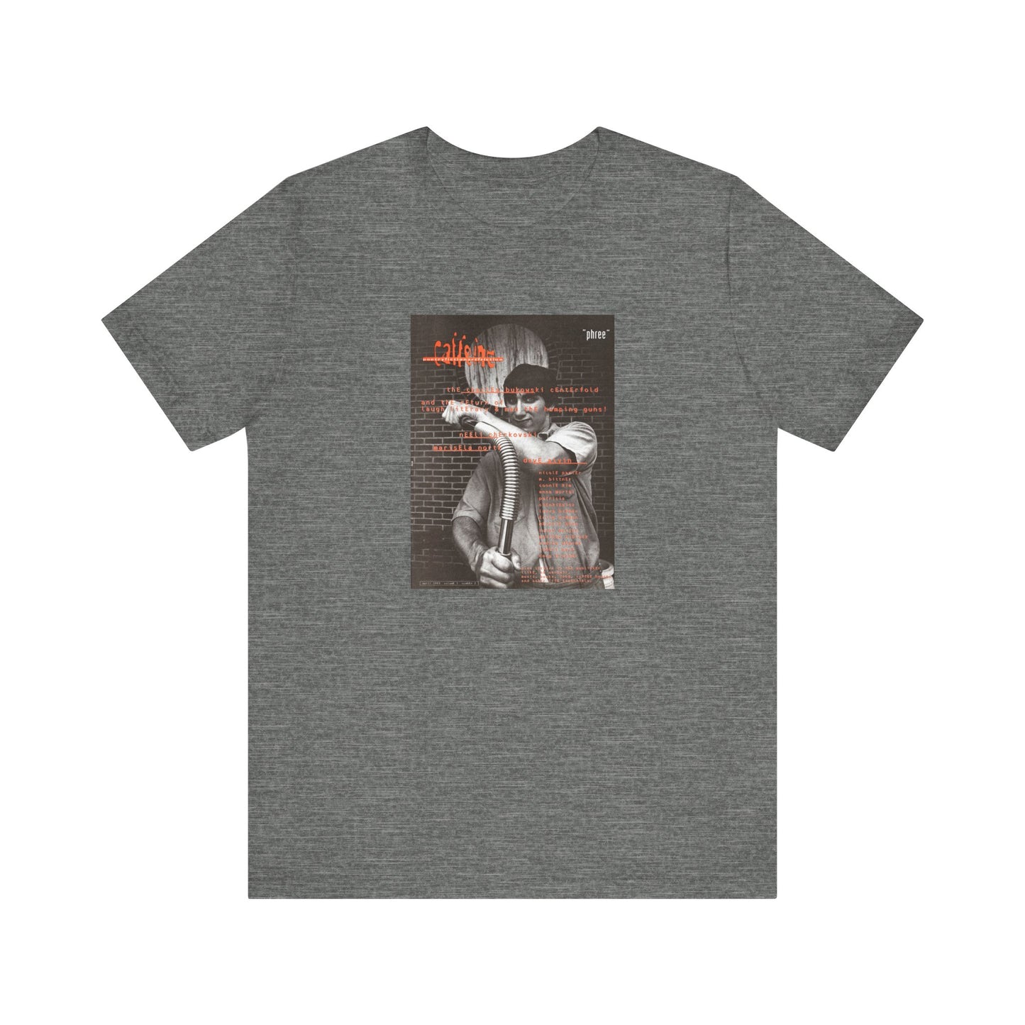 Caffeine Magazine: Poetry, Fiction, Art, Friction. Issue #2 Cover Art Unisex Jersey Short Sleeve Tee
