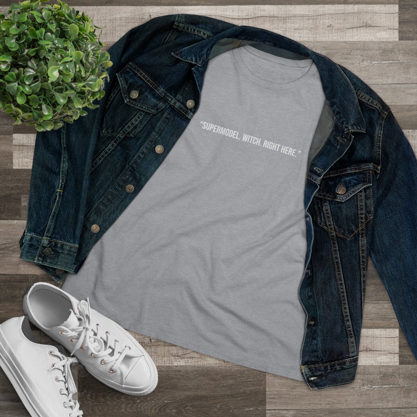 The Witch's Movie Coven "Supermodel. Witch. Right Here." Women's Premium Tee