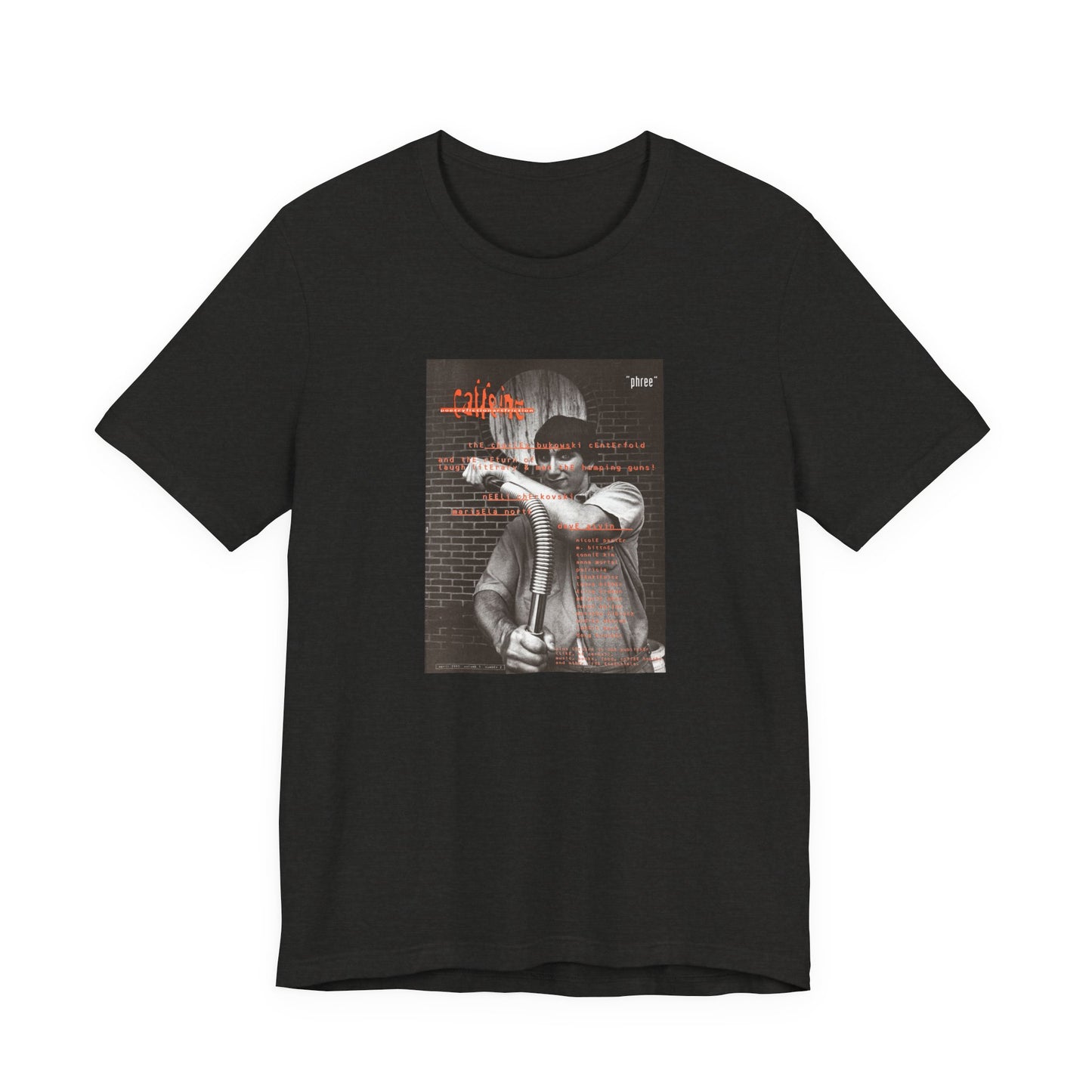 Caffeine Magazine: Poetry, Fiction, Art, Friction. Issue #2 Cover Art Unisex Jersey Short Sleeve Tee