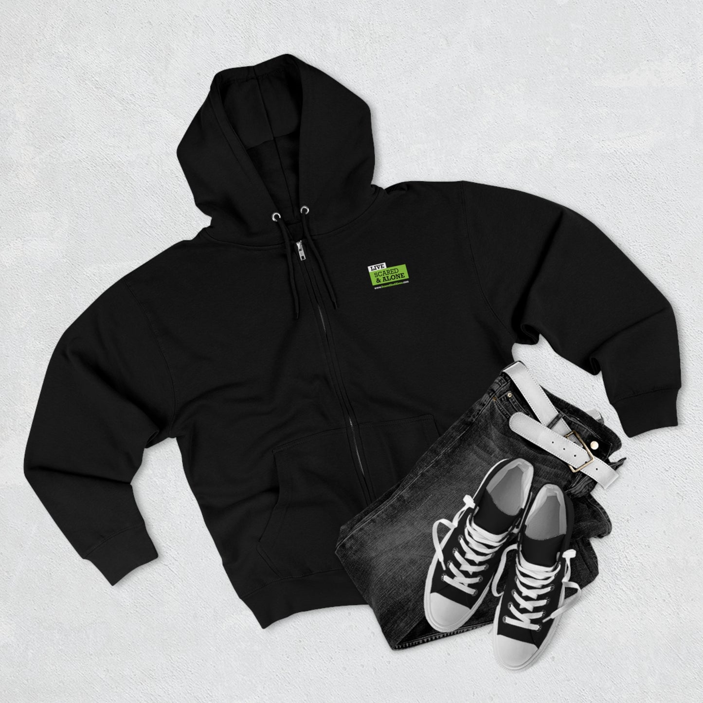 Ghosts & Clowns...& Scared & Alone Heavy Zip Hoodie