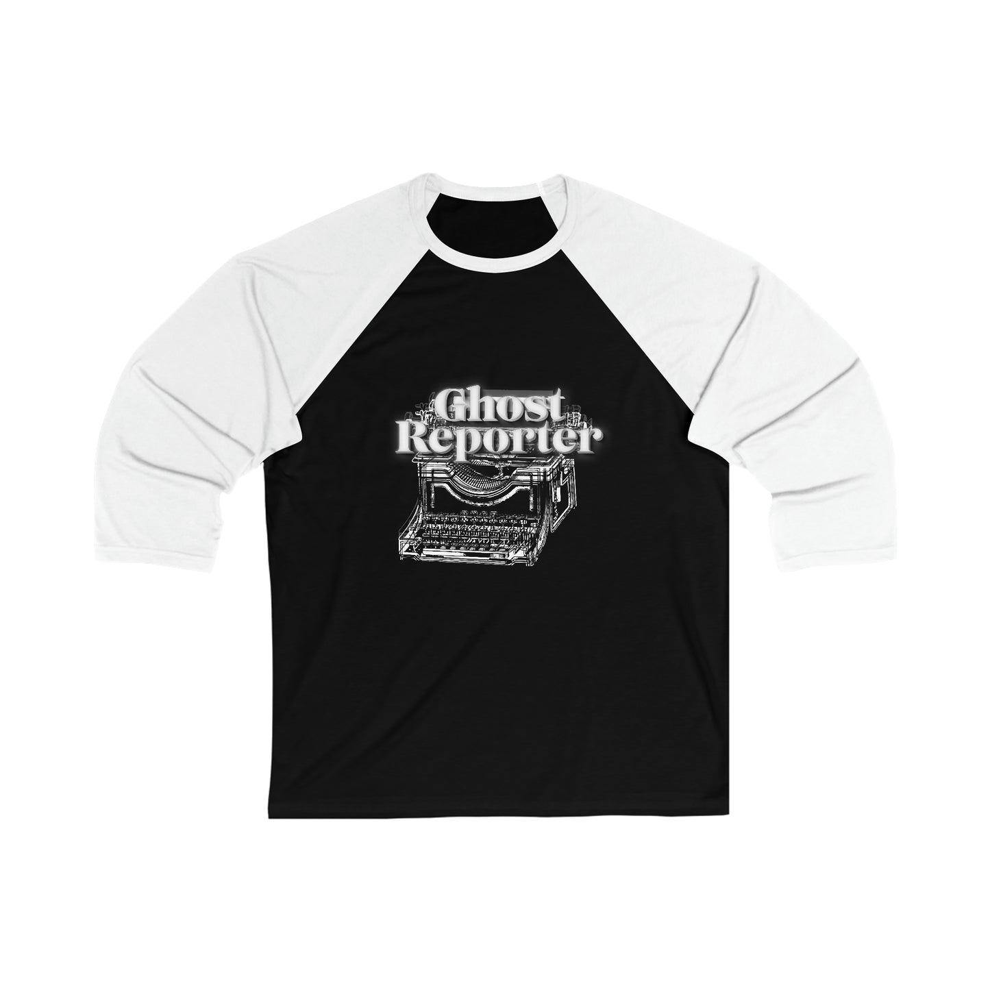 Ghost Report "Ghost Reporter" Unisex 3\4 Sleeve Baseball Tee