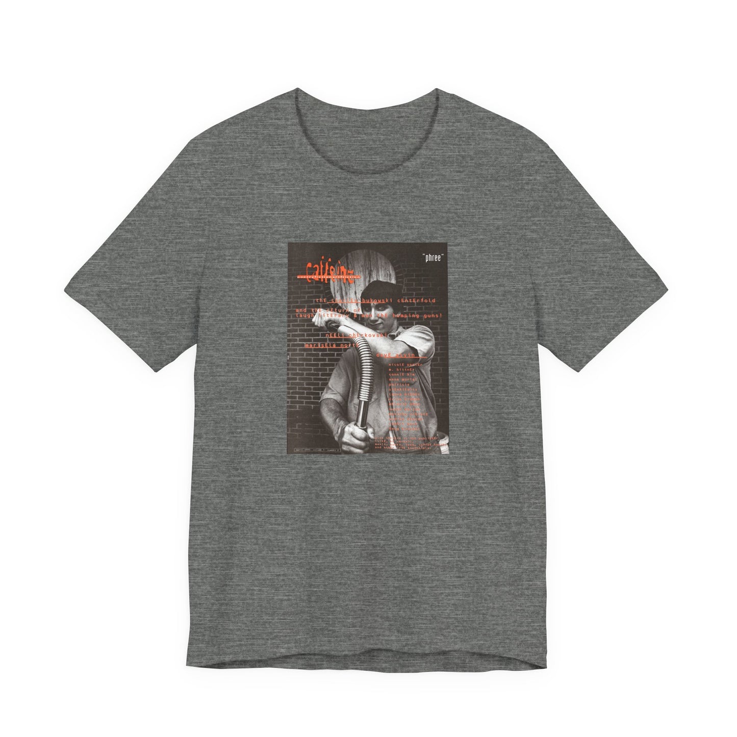 Caffeine Magazine: Poetry, Fiction, Art, Friction. Issue #2 Cover Art Unisex Jersey Short Sleeve Tee