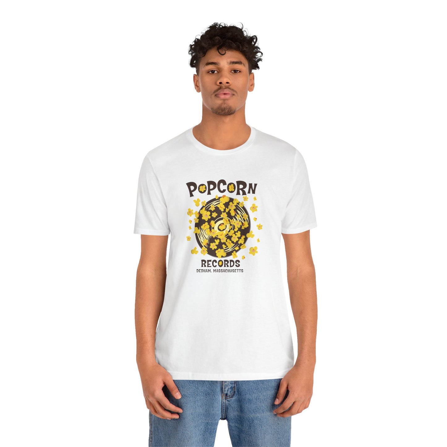 Popcorn Records Unisex Jersey Short Sleeve Tee