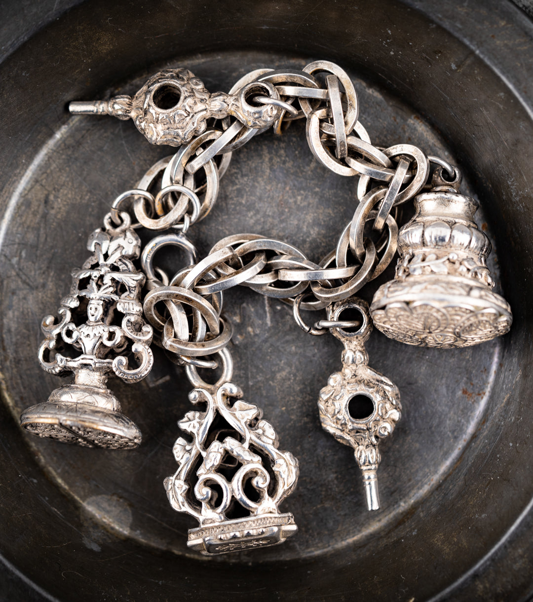 Chatelaine Bracelet in 835 Silver Dutch Early 1800s – Mystery Control