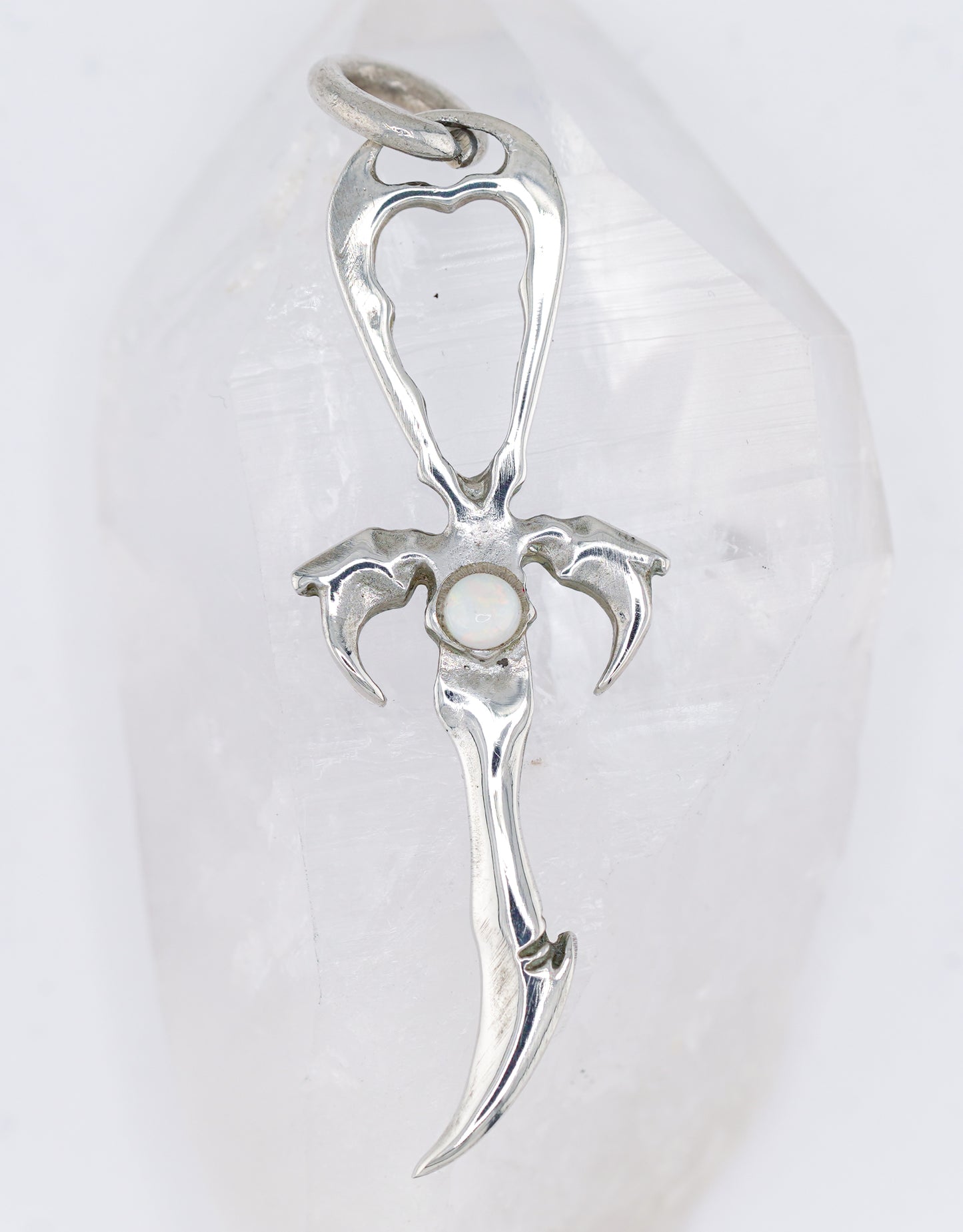 Opal & 925 Silver Vampire Ankh - Mystery Control x Endless Night