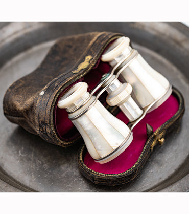 P.H. Sperry Victorian Silver & Mother of Pearl Marinette Opera Glasses