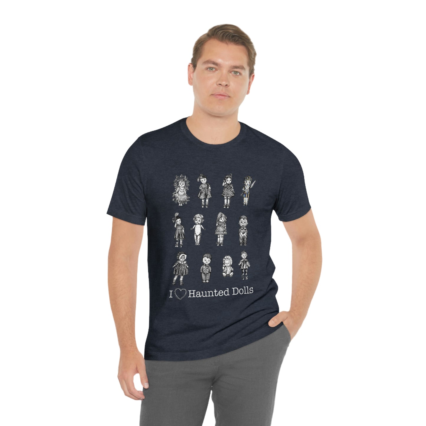 Scared & Alone Haunted Doll Unisex Jersey Short Sleeve Tee