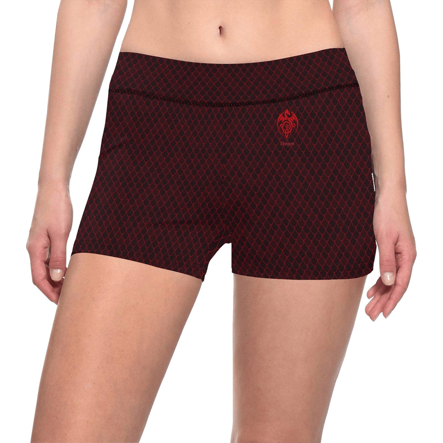 Spellcaster by Patti Negri Women's Workout Shorts - "Secret Spell Dragon"
