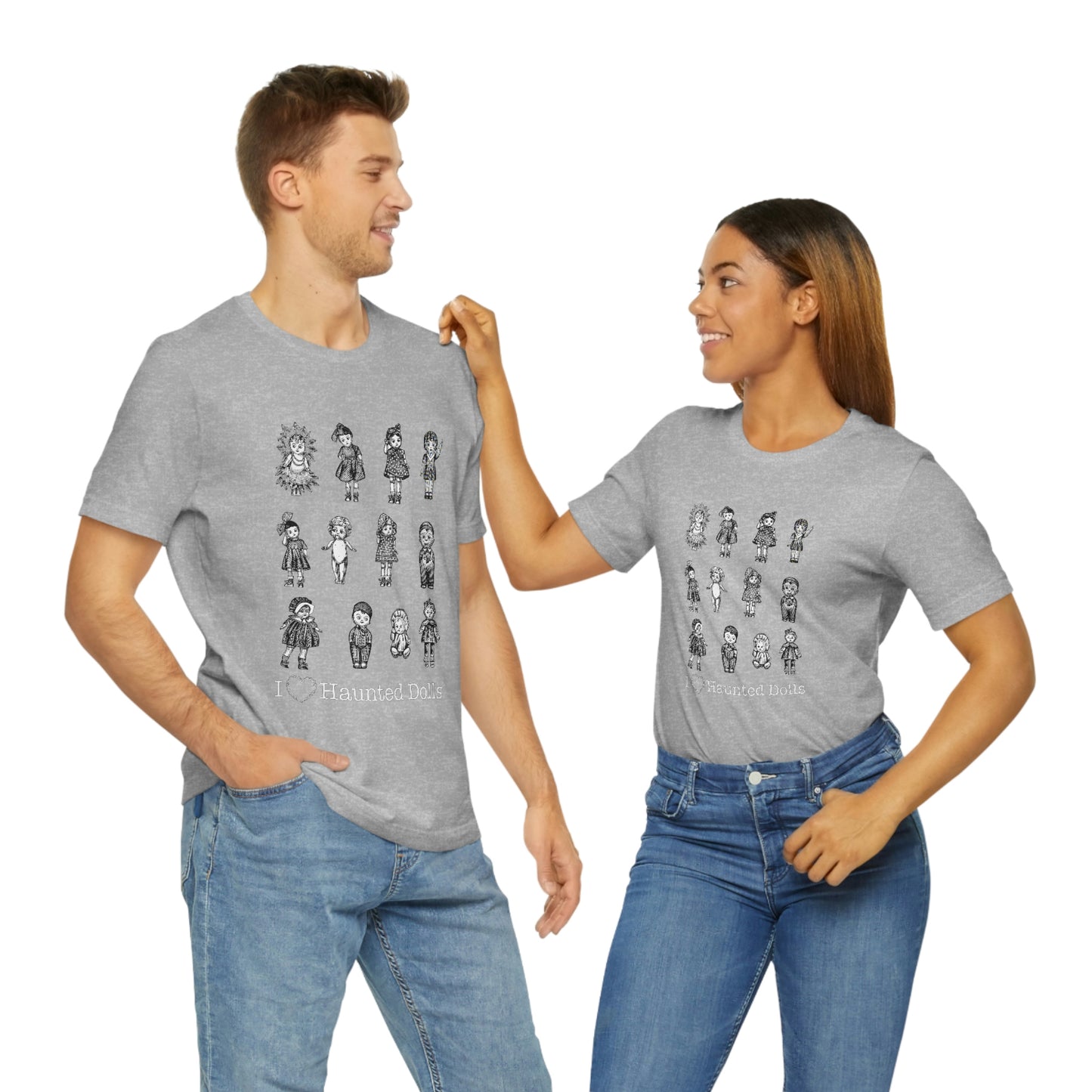 Scared & Alone Haunted Doll Unisex Jersey Short Sleeve Tee