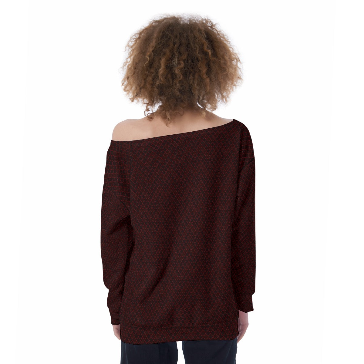 Spellcaster by Patti Negri Dragon Women's Relaxed Fit Off-the-Shoulder Sweatshirt