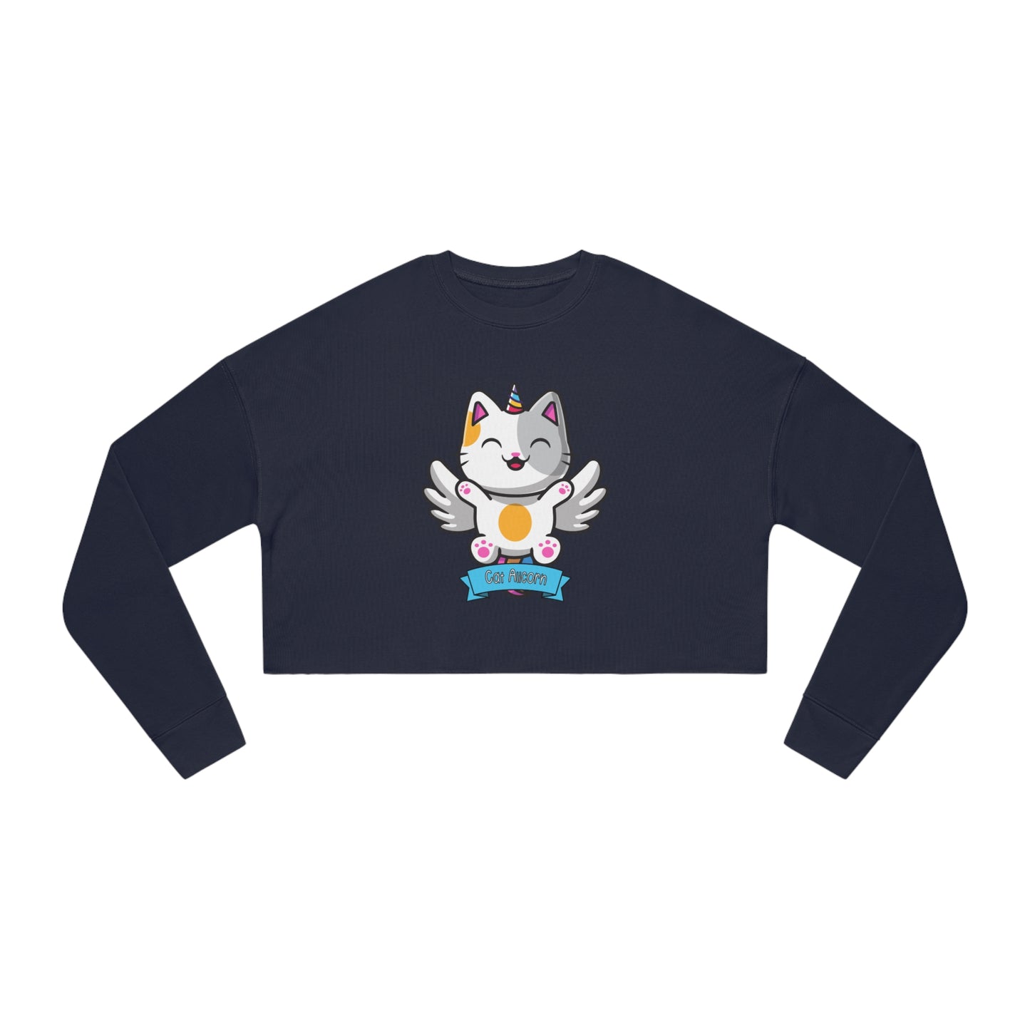 Spirit Cuties "Cat Alicorn" Women's Cropped Sweatshirt