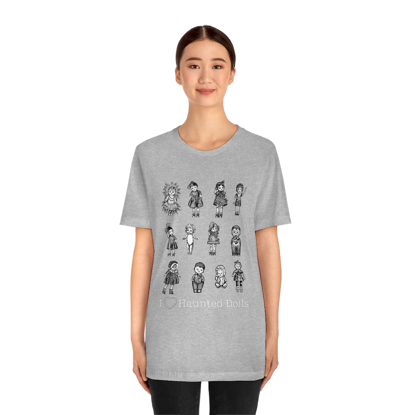 Scared & Alone Haunted Doll Unisex Jersey Short Sleeve Tee