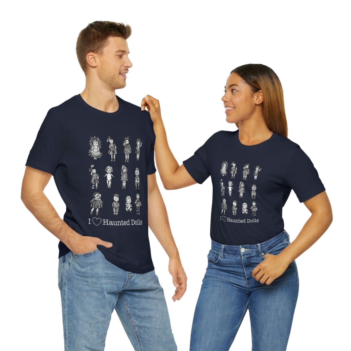 Scared & Alone Haunted Doll Unisex Jersey Short Sleeve Tee