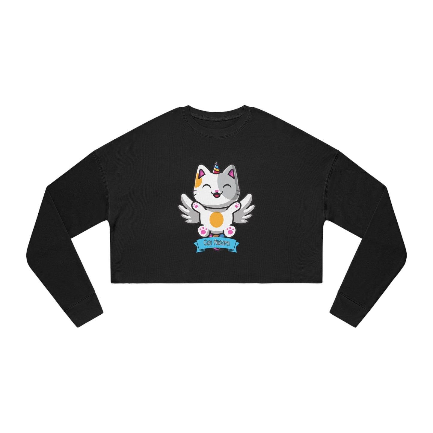 Spirit Cuties "Cat Alicorn" Women's Cropped Sweatshirt