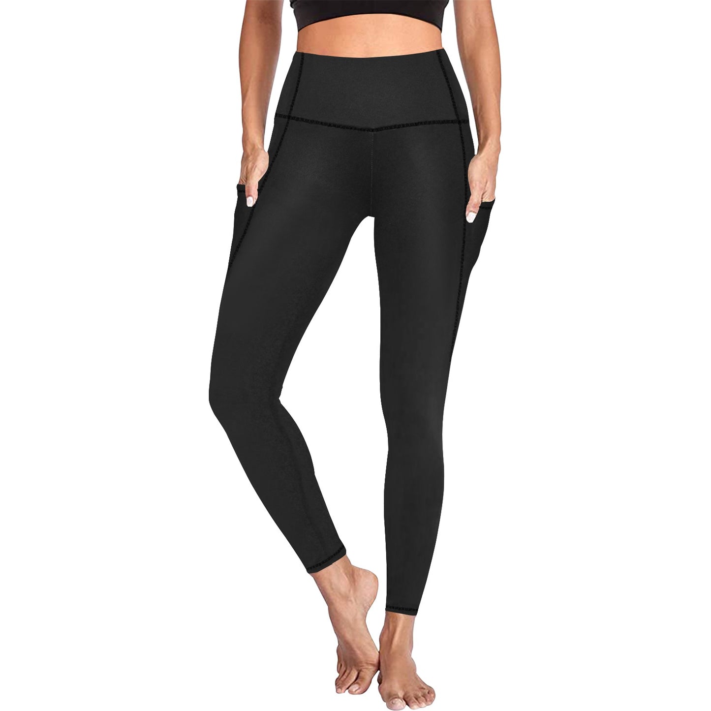 Spellcaster by Patti Negri Women's Yoga Leggings with Tech Pockets - "Secret Spell - Protection"