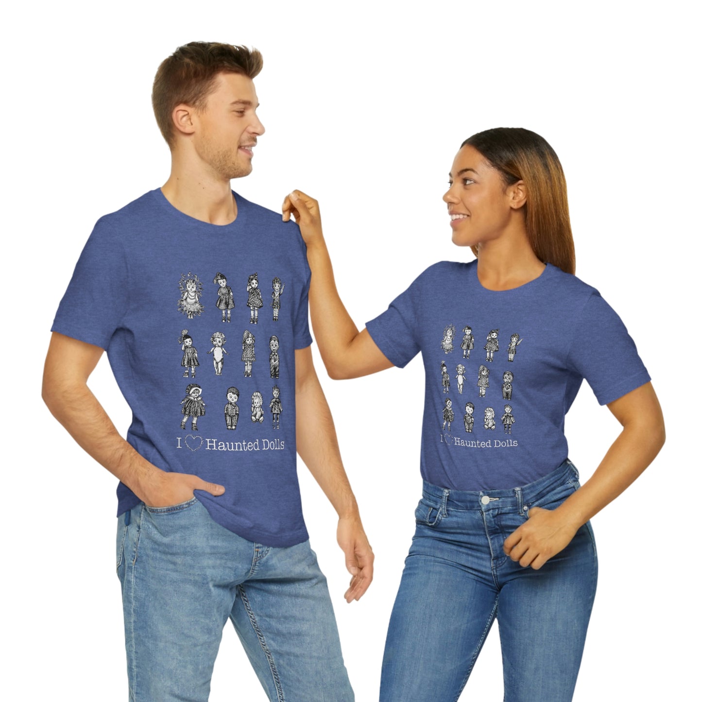 Scared & Alone Haunted Doll Unisex Jersey Short Sleeve Tee