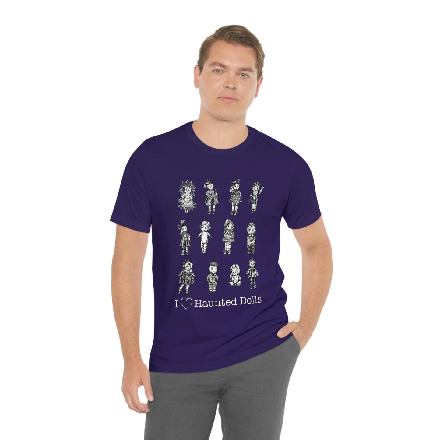 Scared & Alone Haunted Doll Unisex Jersey Short Sleeve Tee