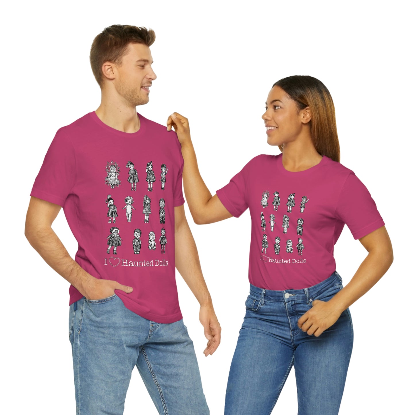Scared & Alone Haunted Doll Unisex Jersey Short Sleeve Tee