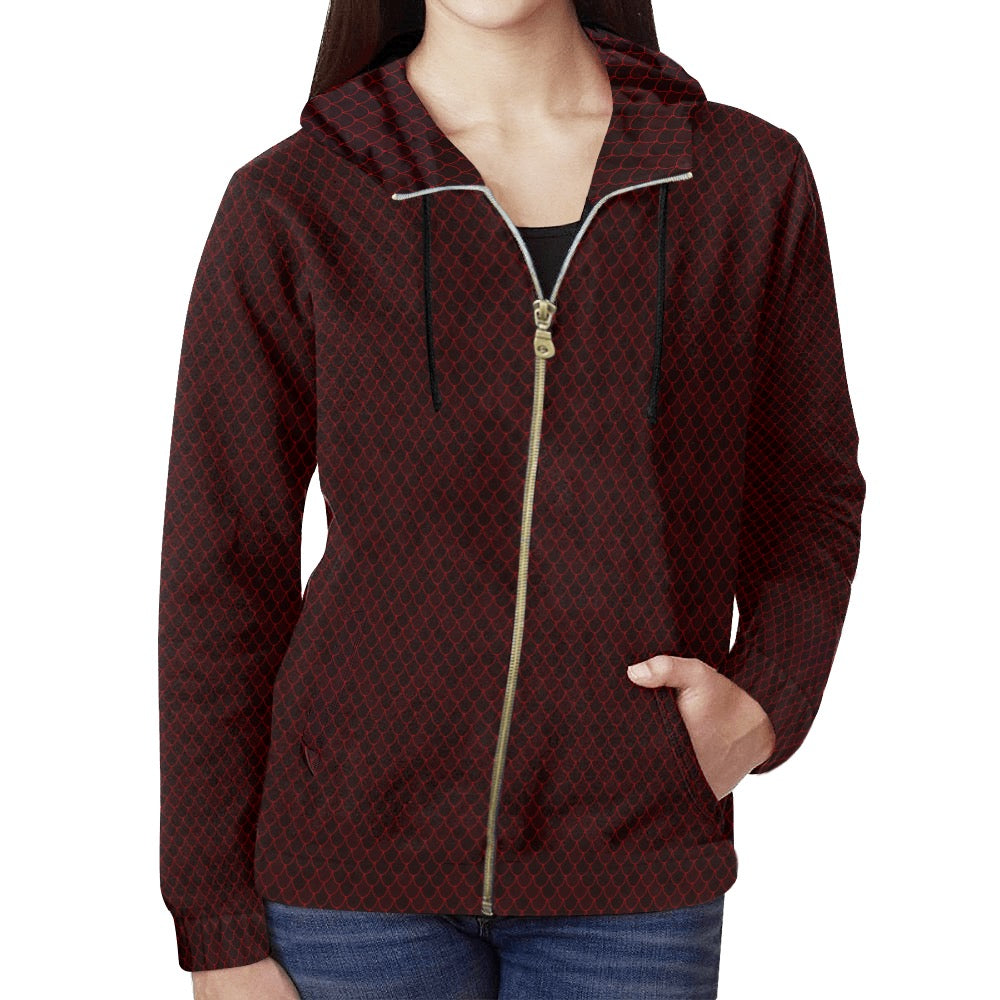 Spellcaster by Patti Negri Women's Workout Hoodie - "Secret Spell Dragon"