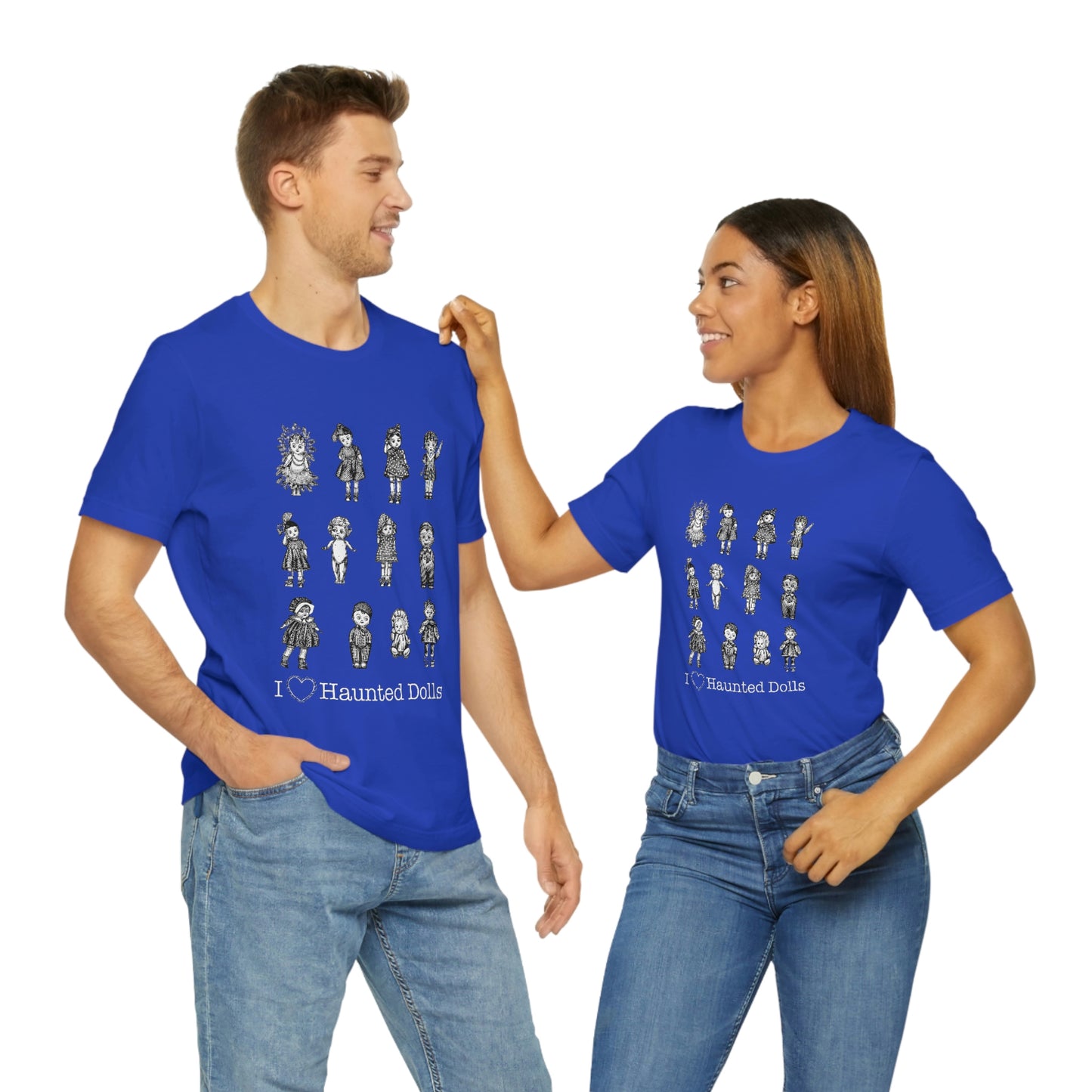 Scared & Alone Haunted Doll Unisex Jersey Short Sleeve Tee