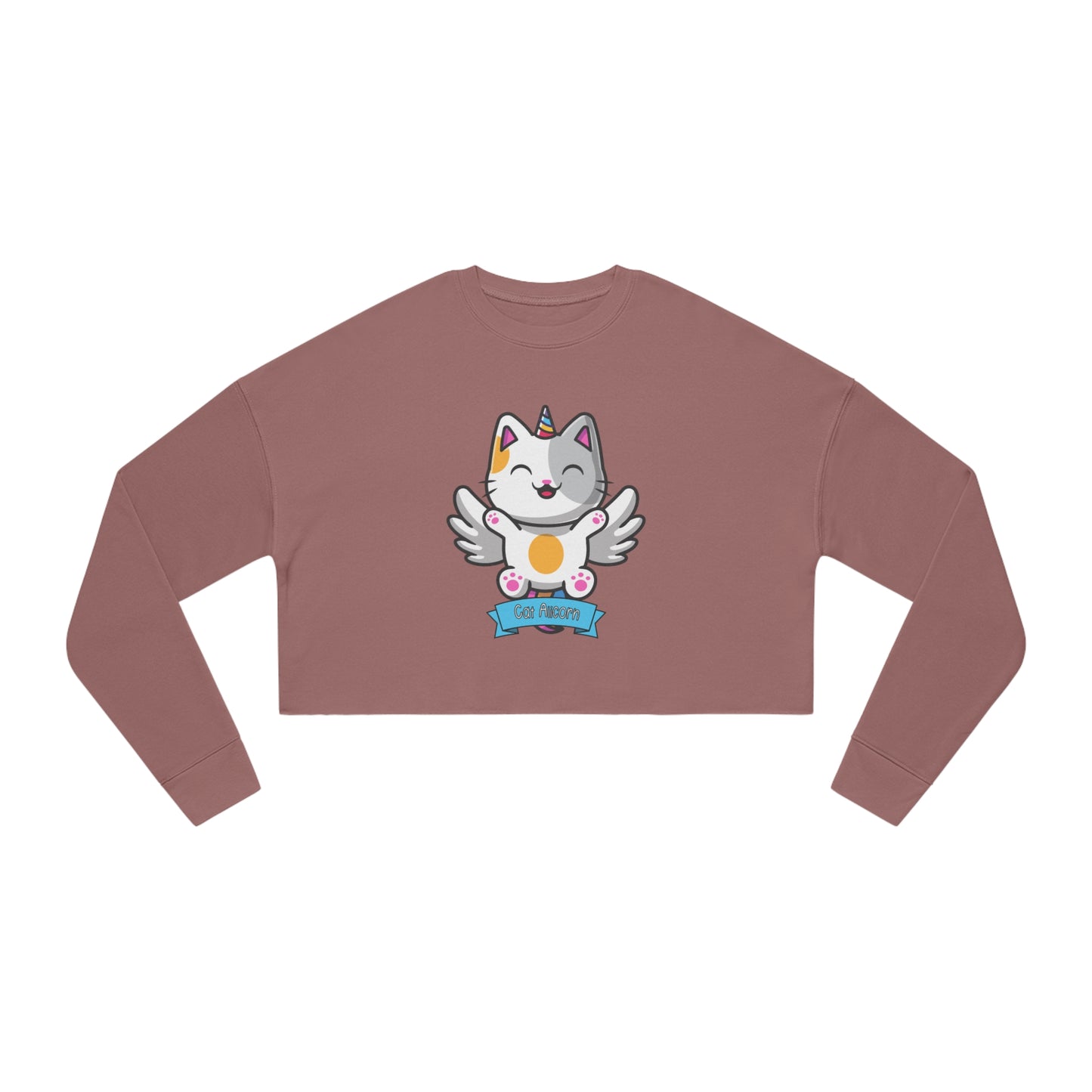 Spirit Cuties "Cat Alicorn" Women's Cropped Sweatshirt