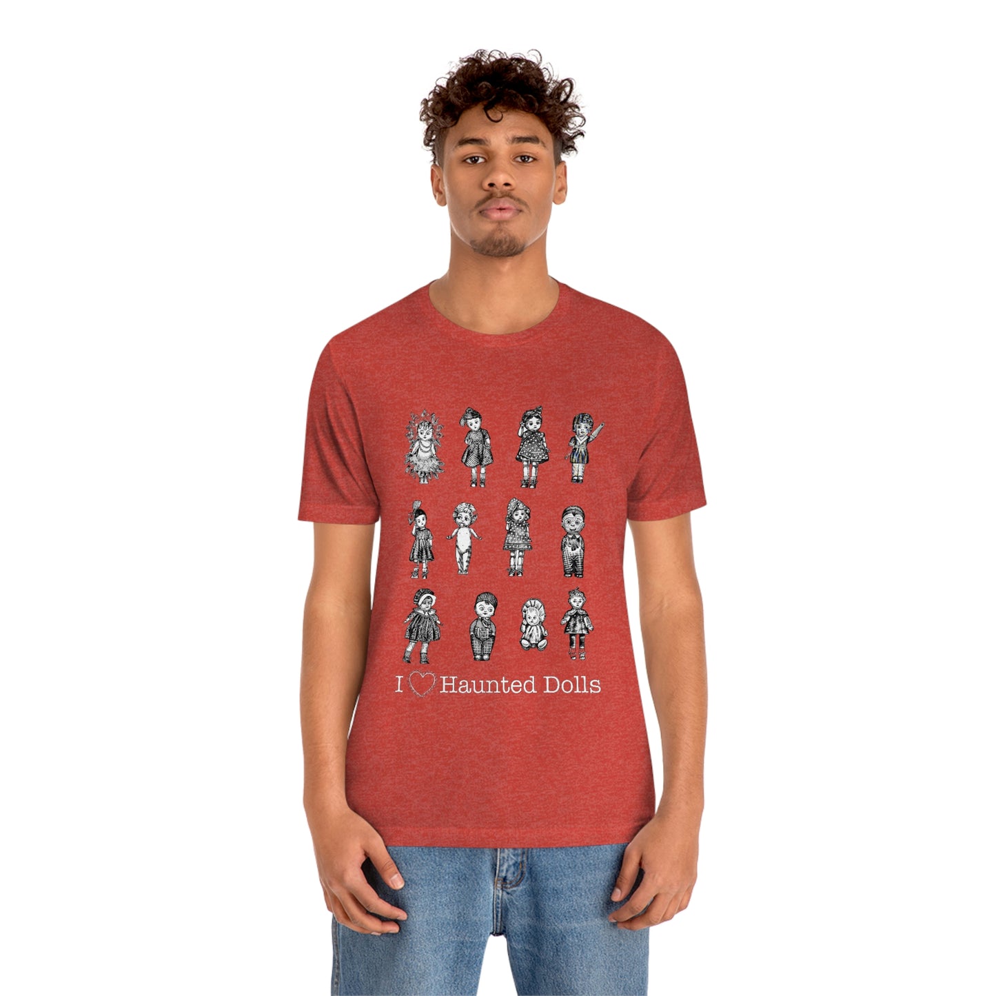 Scared & Alone Haunted Doll Unisex Jersey Short Sleeve Tee
