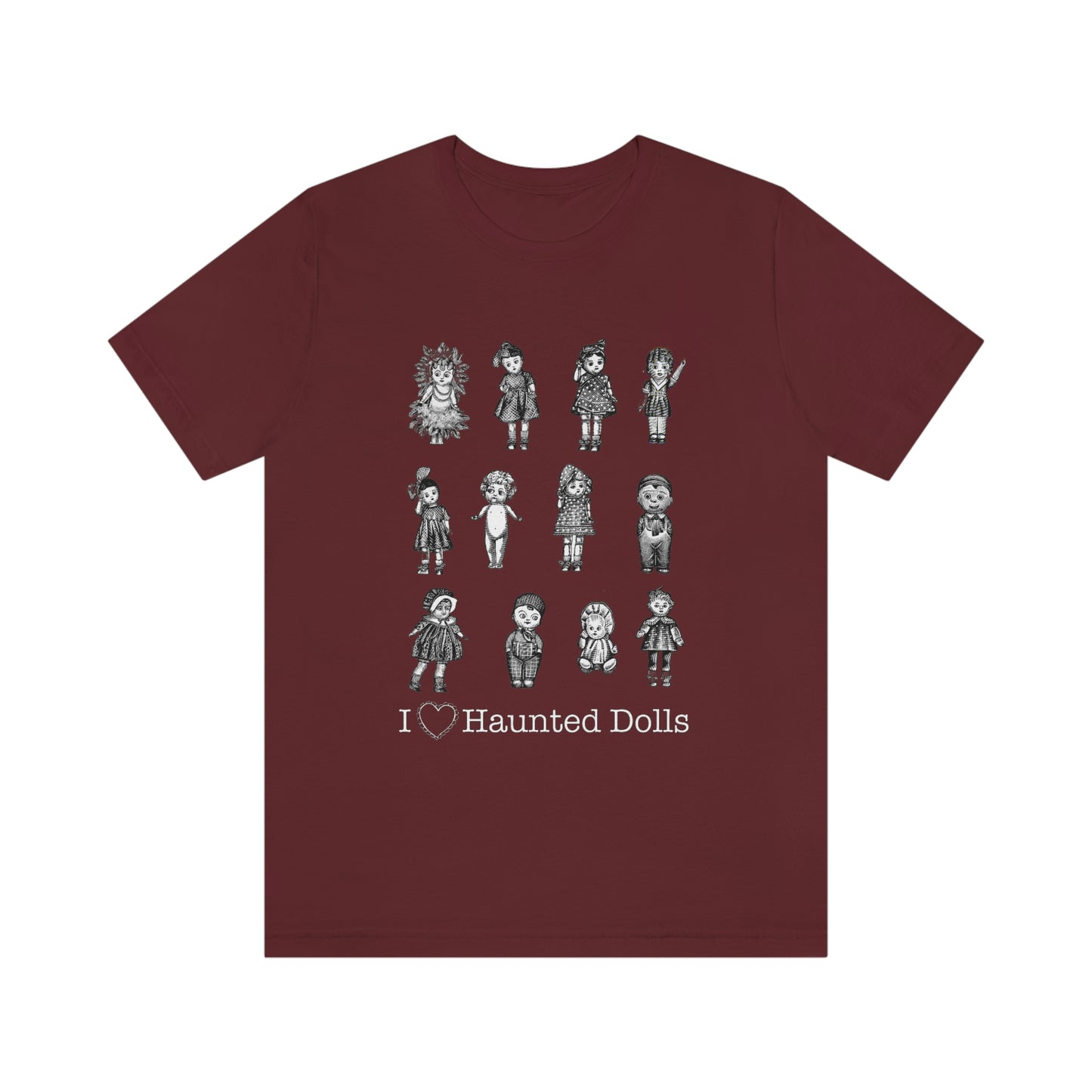 Scared & Alone Haunted Doll Unisex Jersey Short Sleeve Tee