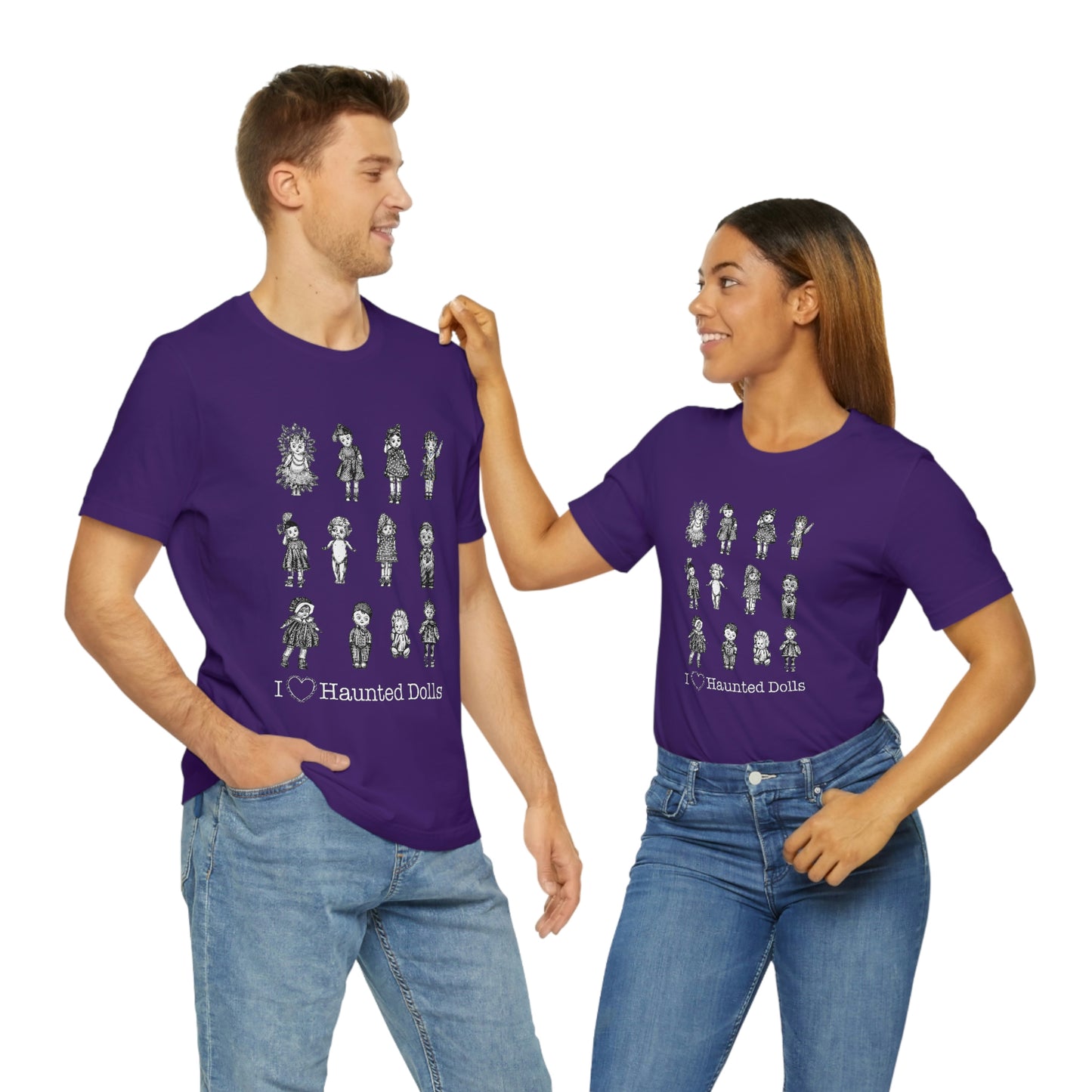 Scared & Alone Haunted Doll Unisex Jersey Short Sleeve Tee