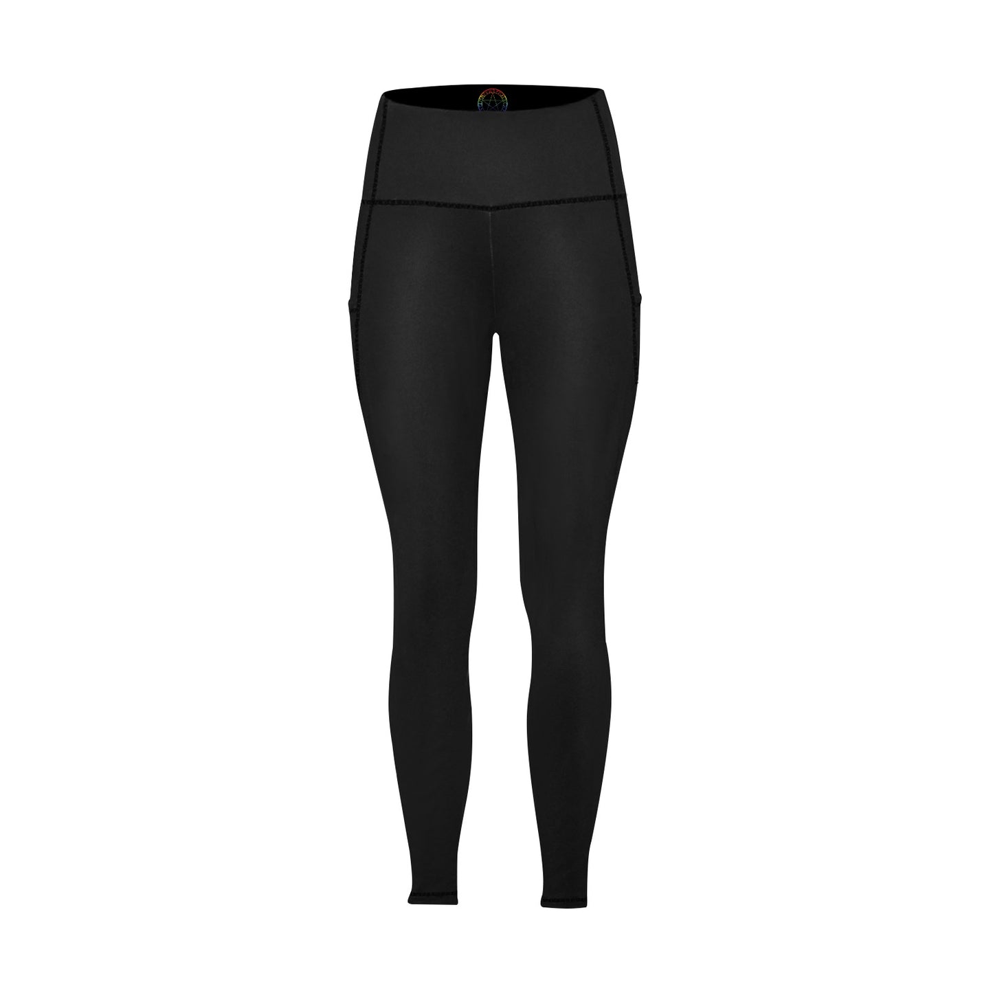 Spellcaster by Patti Negri Women's Yoga Leggings with Tech Pockets - "Witch Pride" Rainbow