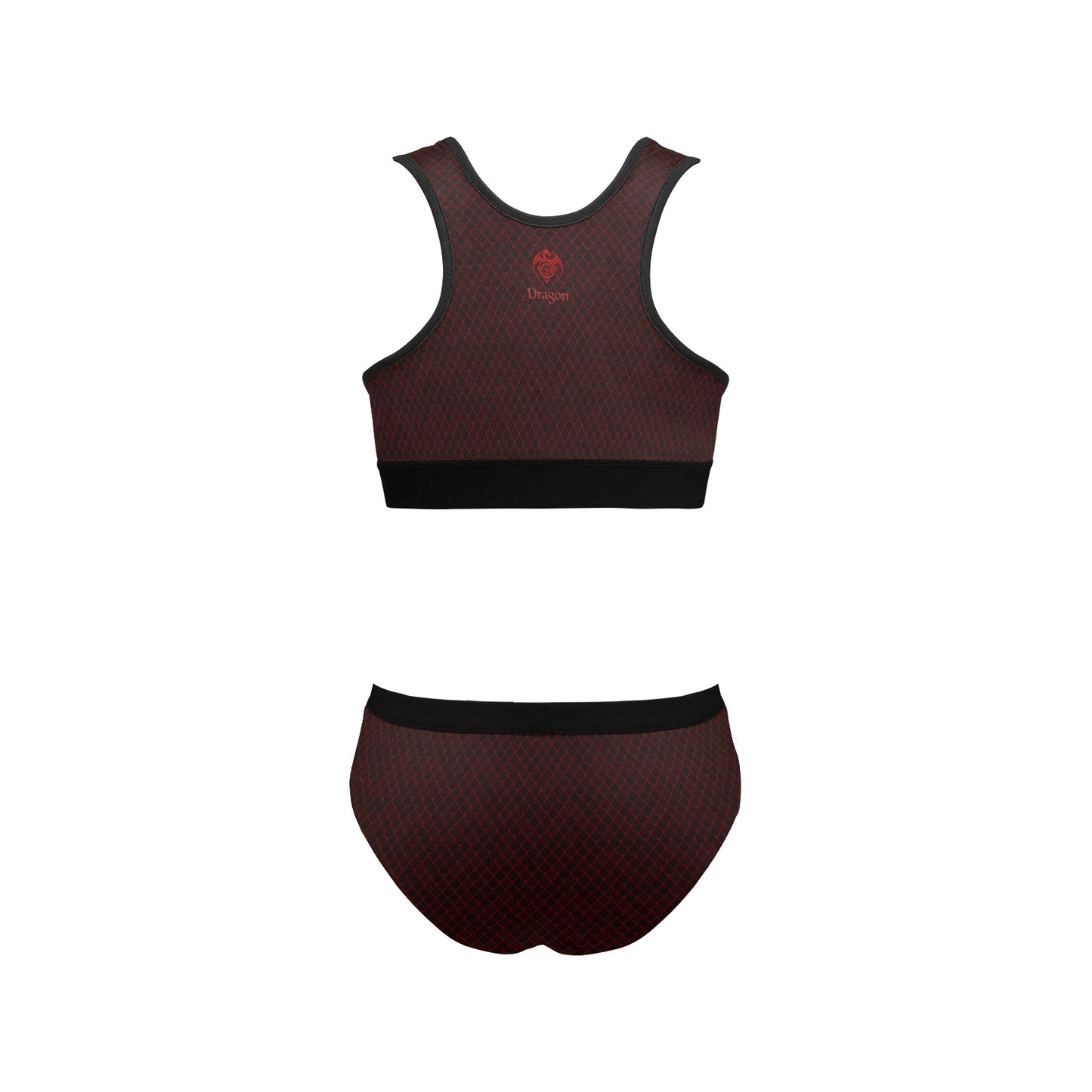 Spellcaster by Patti Negri Women's 2 Piece Yoga Set - "Secret Spell Dragon" Women's Sports Bra Yoga Set