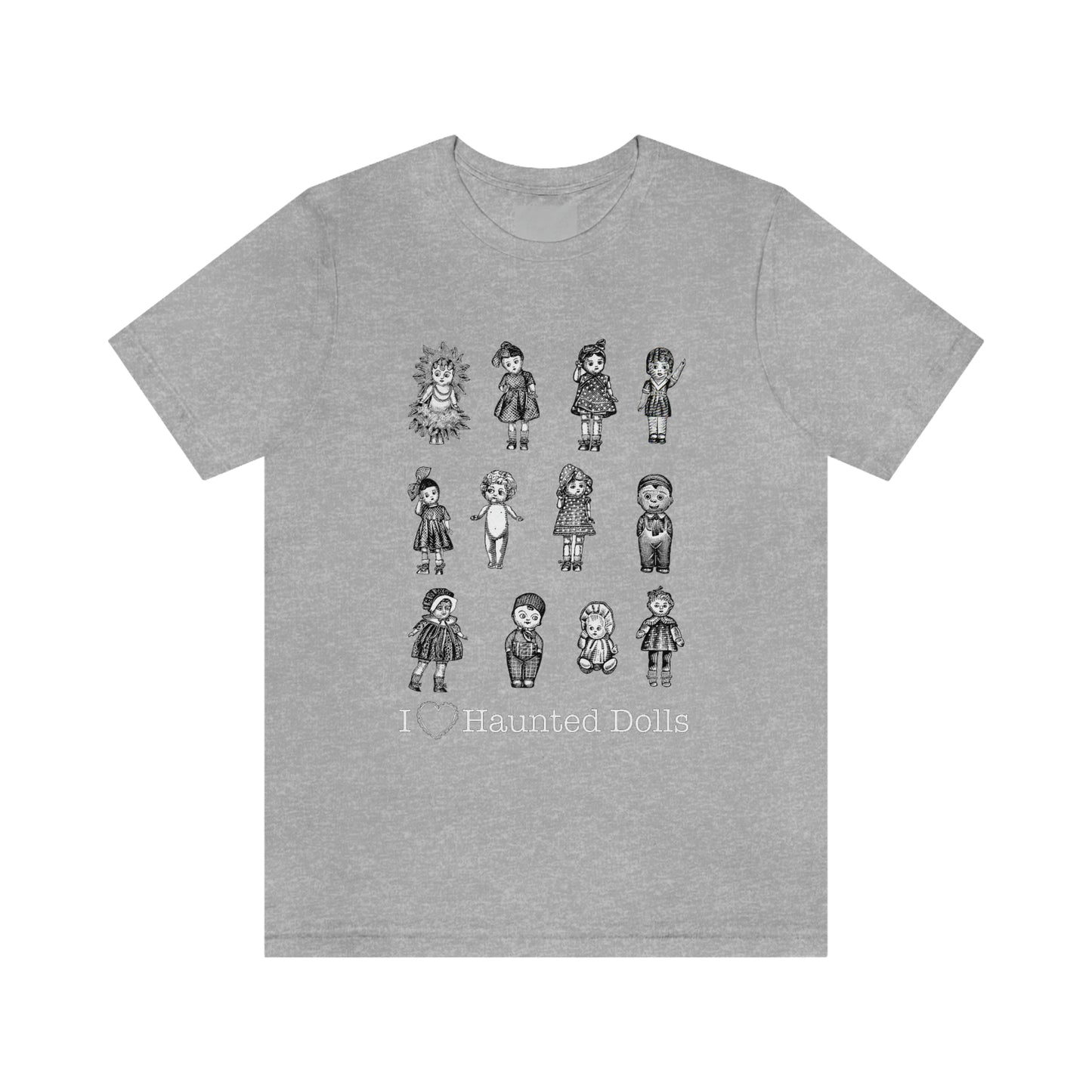 Scared & Alone Haunted Doll Unisex Jersey Short Sleeve Tee