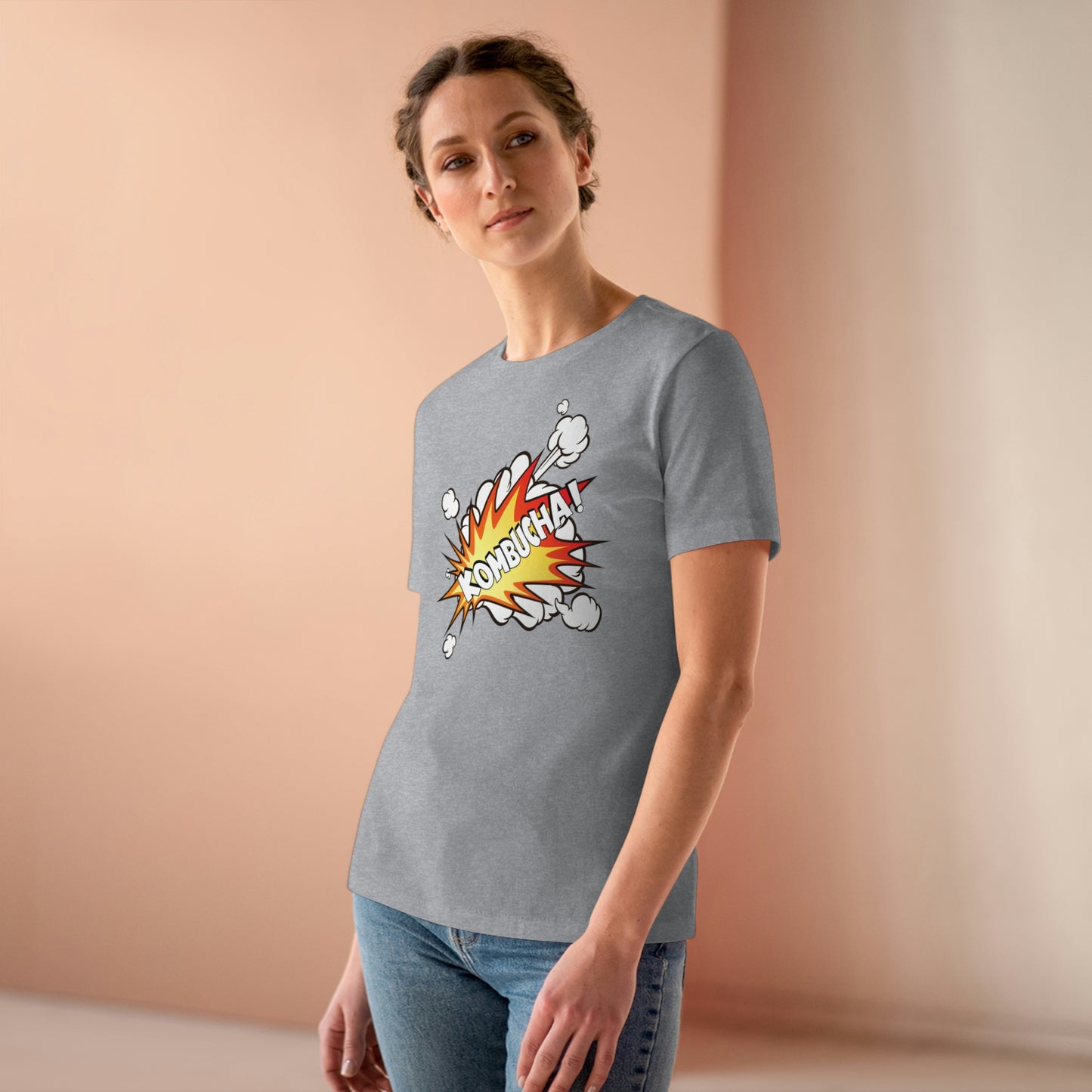Foodie Pharmacology "Kombucha!" Women's Relaxed Fit Premium Tee