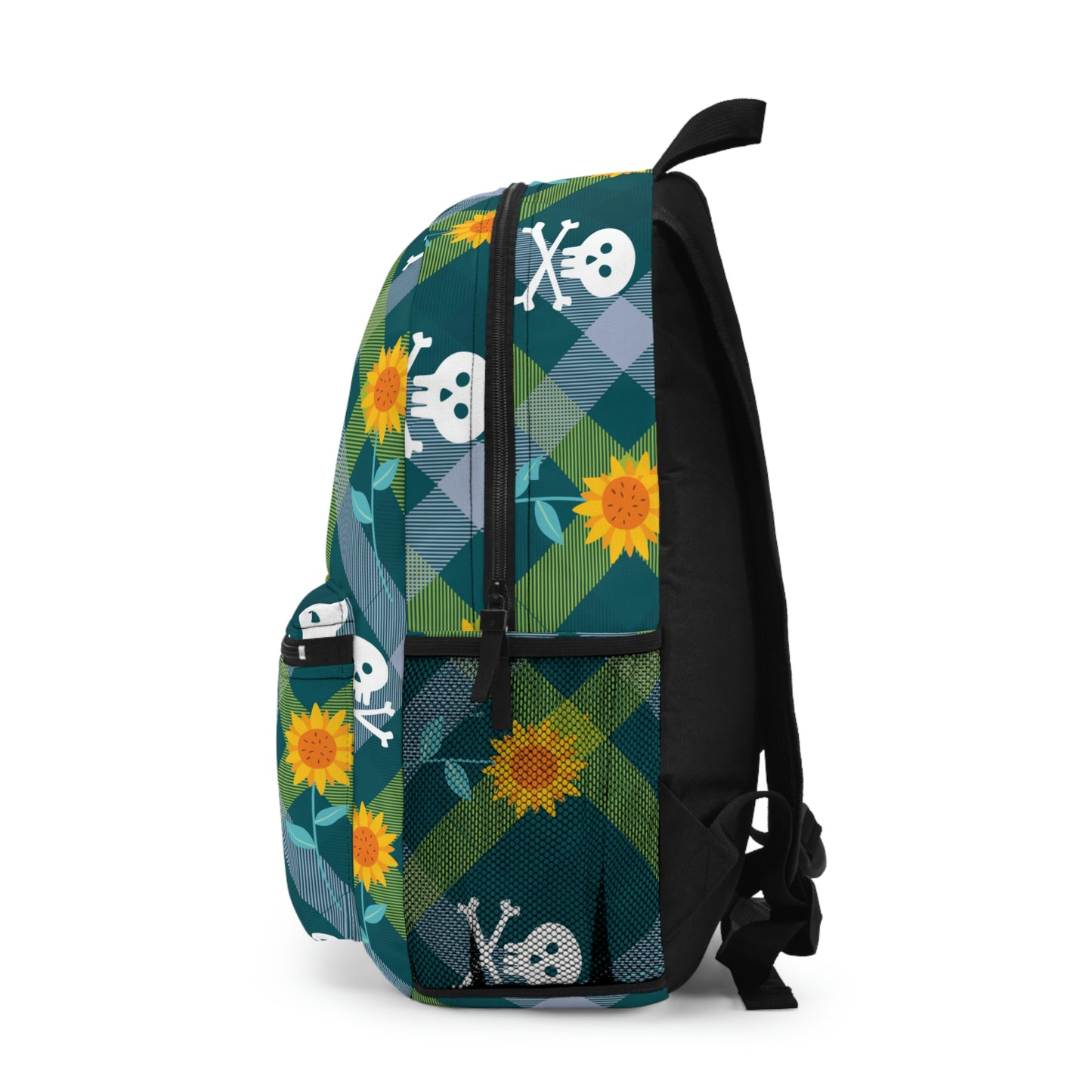 Pirates & Sunflowers Plaid Backpack