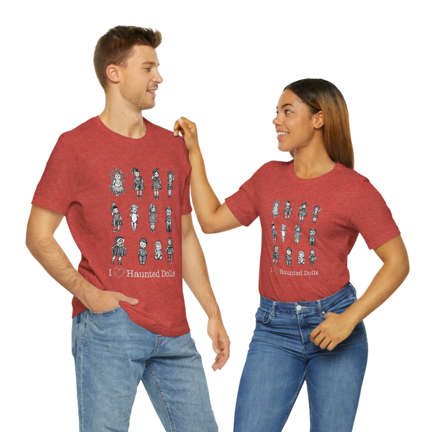 Scared & Alone Haunted Doll Unisex Jersey Short Sleeve Tee