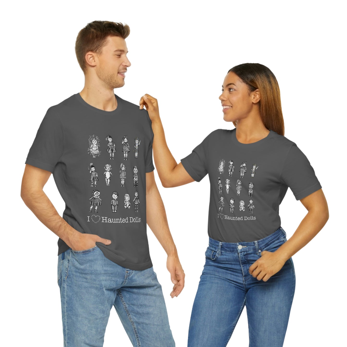 Scared & Alone Haunted Doll Unisex Jersey Short Sleeve Tee